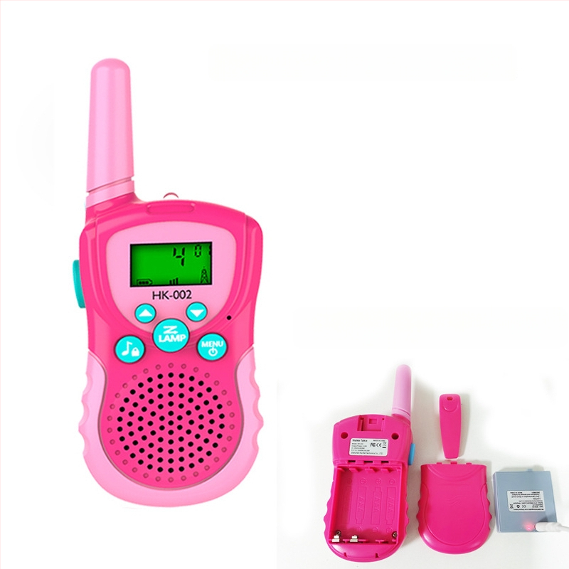 Huike T388 Gyerek Walkie-Talkie 22 csatorna, 1,5–3 km hatótáv, RF teljesítmény 0,5 W, 3,7 V lítium akkumulátor, kijelzővel