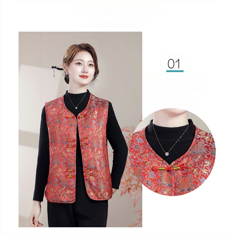 Mellény Tang stílusú nőknek, őszi-téli, bélelt, casual elegáns ingázó stílus, hossz 50–65 cm, poliészter >95%, 2025 ősz