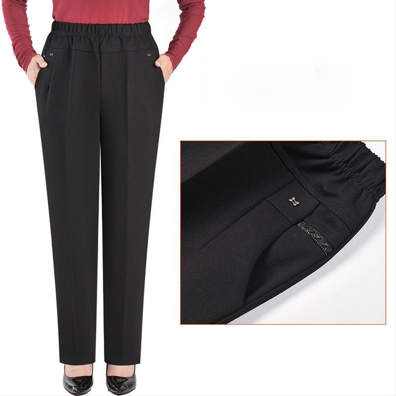 Dámske rovné dlhé nohavice s patchwork štýlom, casual oblečenie, jar 2024