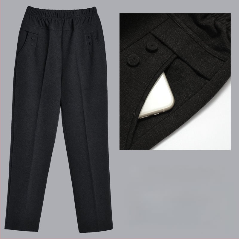 Dámske rovné dlhé nohavice s patchwork štýlom, casual oblečenie, jar 2024