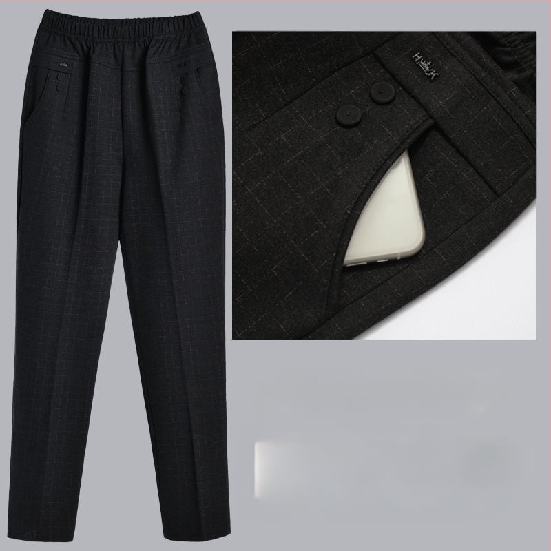 Dámske rovné dlhé nohavice s patchwork štýlom, casual oblečenie, jar 2024