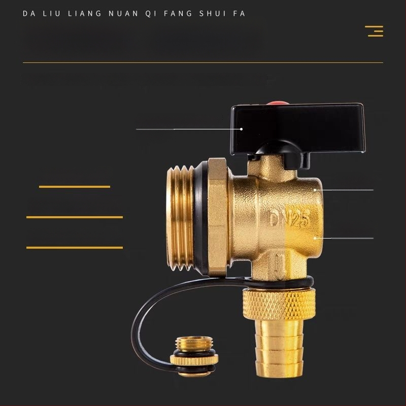 Ventil na vypúšťanie z rozdeľovača podlahového vykurovania – mosadz, EU CE certifikácia, Značka: Iná