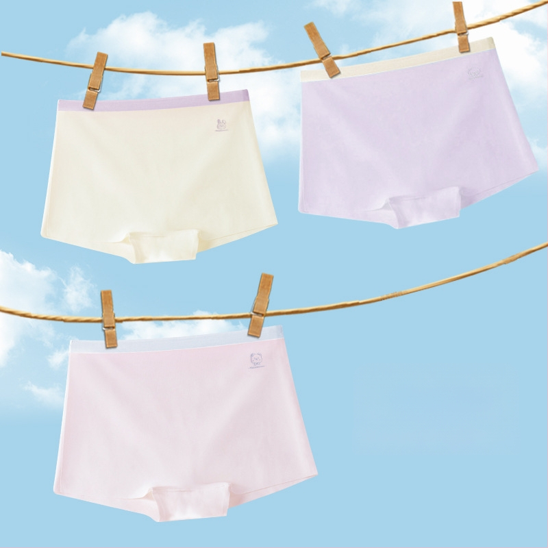 Lenjerie intimă pentru fetițe, fără cusături, din ice silk, Class A, vara 2024, pentru 3–8 ani