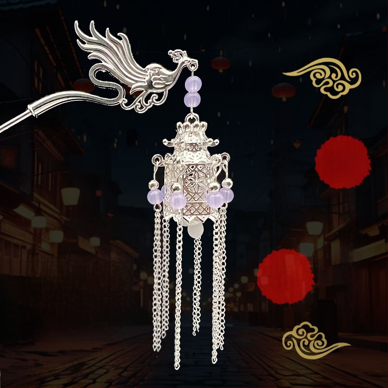 Clip de păr din aliaj, stil național, design geometric, placare electrolitică, ambalaj individual, lansare iarna 2025