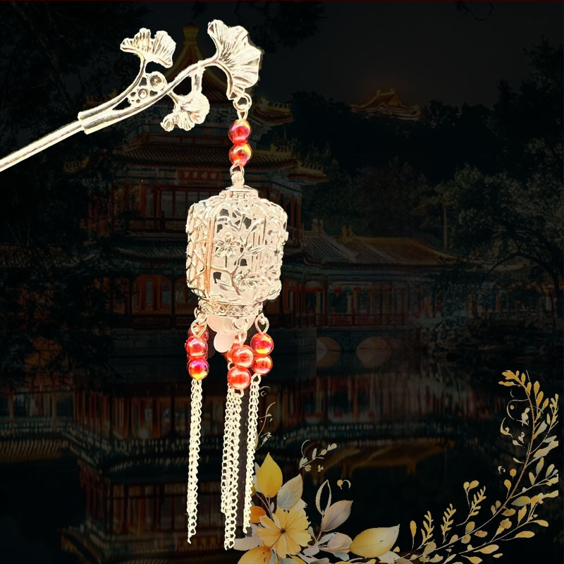 Clip de păr din aliaj, stil național, design geometric, placare electrolitică, ambalaj individual, lansare iarna 2025