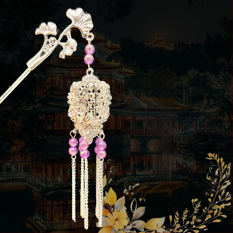 Clip de păr din aliaj, stil național, design geometric, placare electrolitică, ambalaj individual, lansare iarna 2025