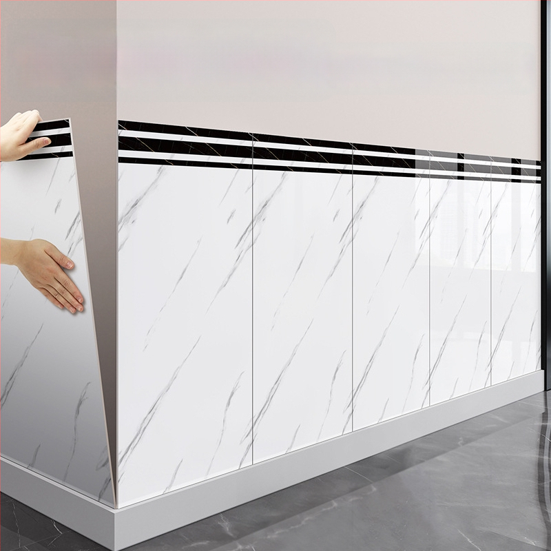 XPE habból készült falikép matrica, vízálló, négyzetes mintázat, 1 darab, nappalira, modern minimalista stílus.