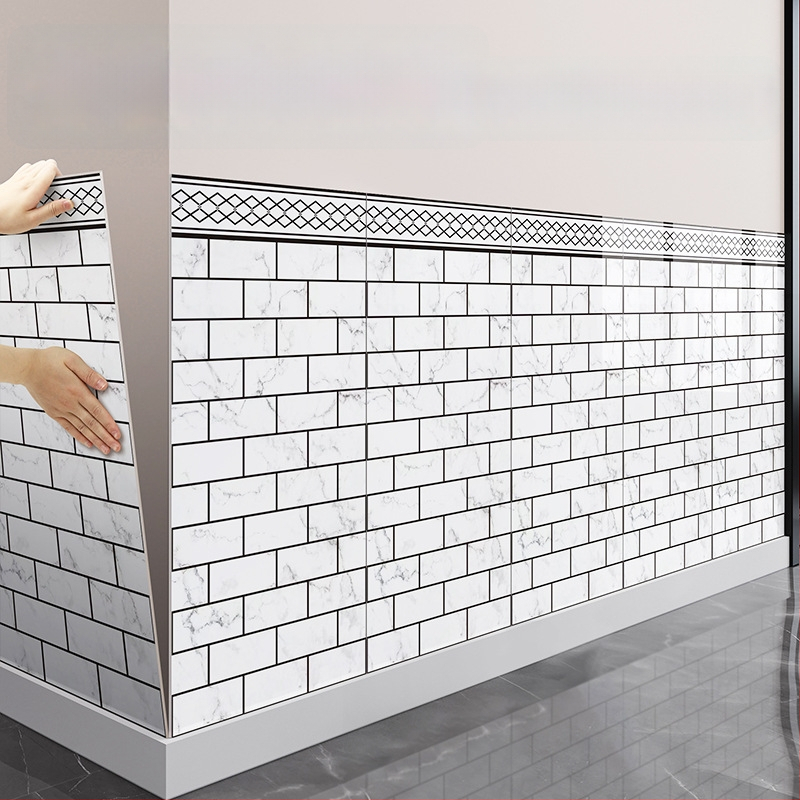 XPE habból készült falikép matrica, vízálló, négyzetes mintázat, 1 darab, nappalira, modern minimalista stílus.