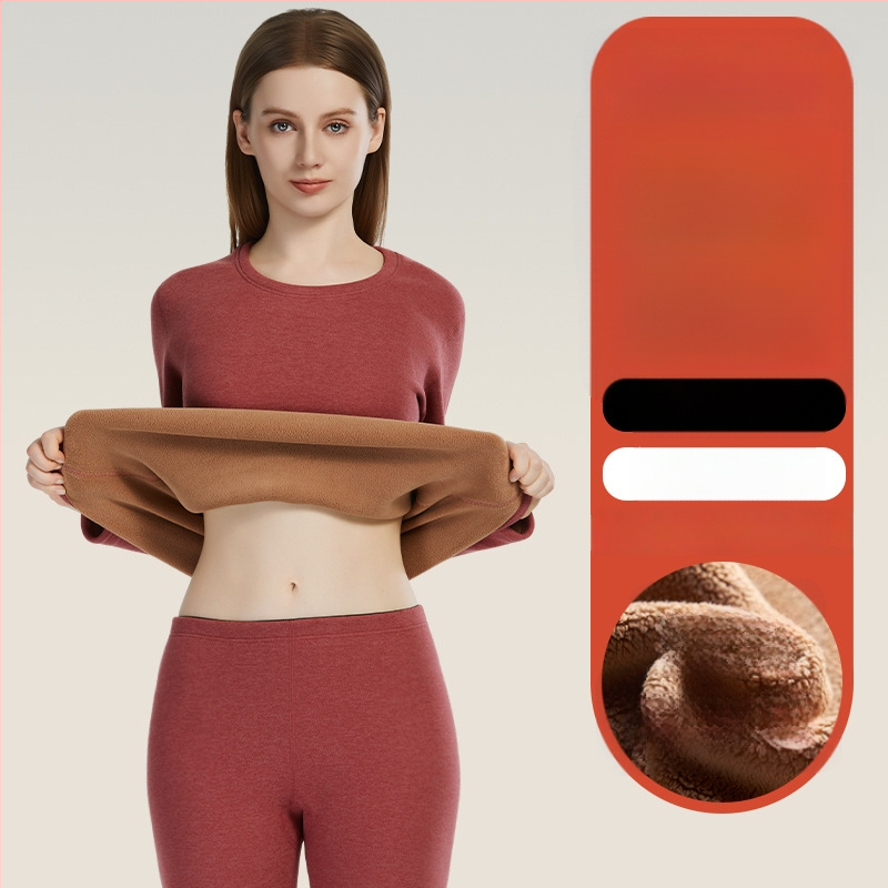 Set termic unisex din lambswool, grosime 420 g, antibacterian, țesătură dublă, cu glugă