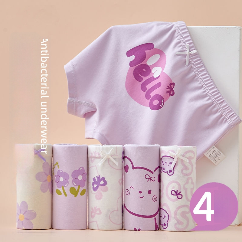 Boxeri pentru fete din bumbac 95%, model ușor de vară, pentru copii 3–8 ani (100–140 cm) și copii mai mari peste 140 cm.