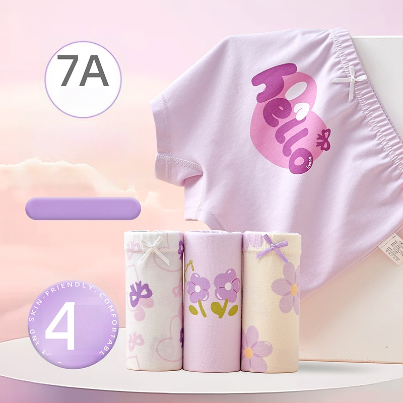 Boxeri pentru fete din bumbac 95%, model ușor de vară, pentru copii 3–8 ani (100–140 cm) și copii mai mari peste 140 cm.