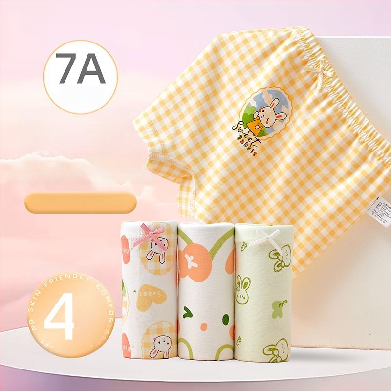 Boxeri pentru fete din bumbac 95%, model ușor de vară, pentru copii 3–8 ani (100–140 cm) și copii mai mari peste 140 cm.