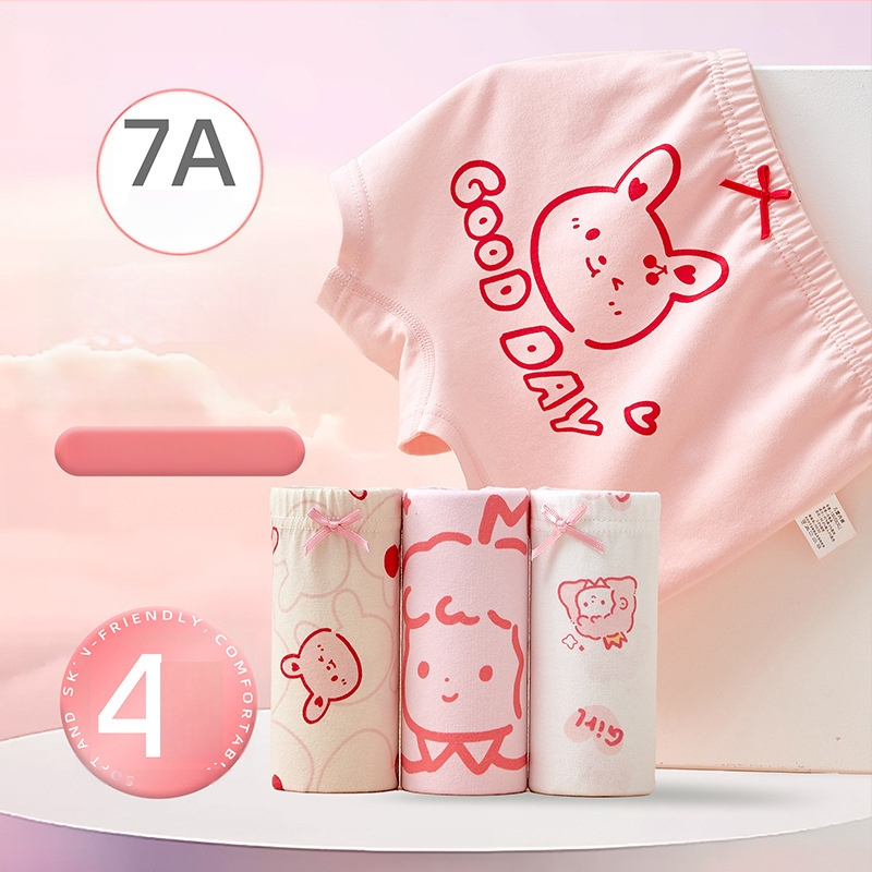 Boxeri pentru fete din bumbac 95%, model ușor de vară, pentru copii 3–8 ani (100–140 cm) și copii mai mari peste 140 cm.