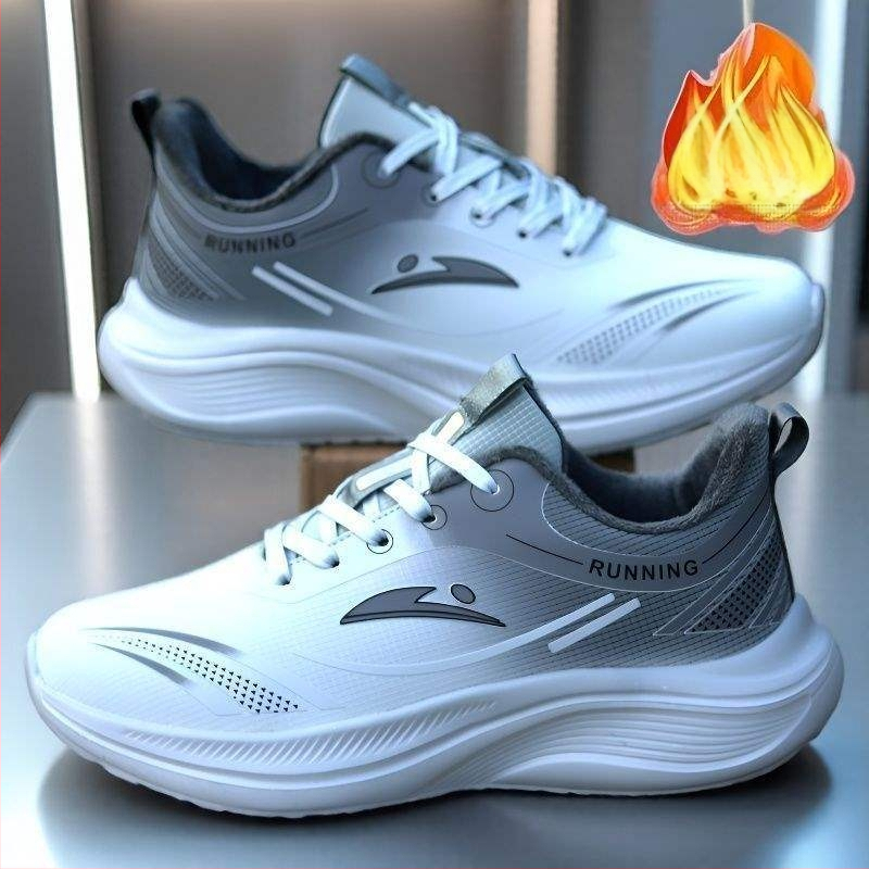 Pánske zimné tenisky z PU kože, vodeodolné, s plyšovou výstelkou