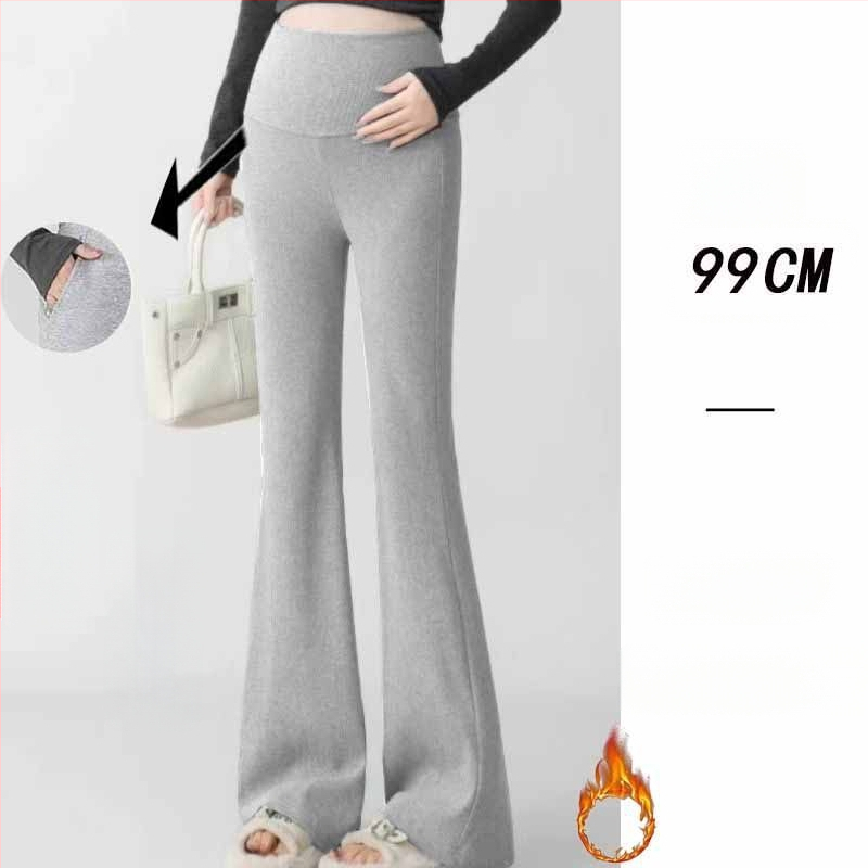 Παντελόνια εγκυμοσύνης σε κορεατικό στιλ, υψηλή μέση, μικροελαστικότητα, γραμμή Bell-Bottom για διαμόρφωση ποδιών, ύφασμα μίξης πολυεστέρα-βισκόζη (50–70% πολυεστέρα, <30% βισκόζη)