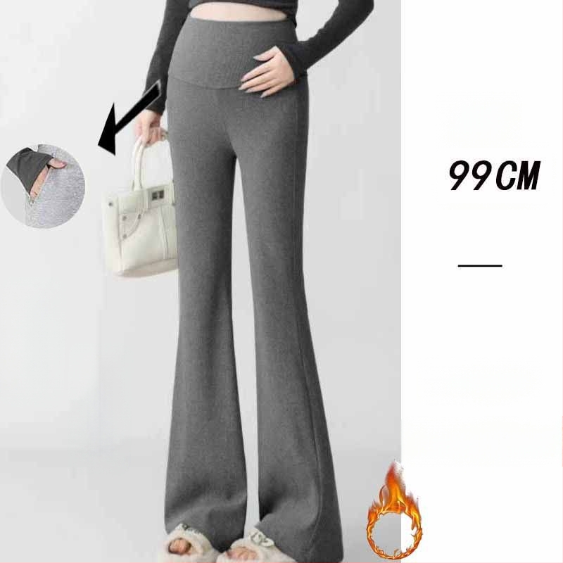 Παντελόνια εγκυμοσύνης σε κορεατικό στιλ, υψηλή μέση, μικροελαστικότητα, γραμμή Bell-Bottom για διαμόρφωση ποδιών, ύφασμα μίξης πολυεστέρα-βισκόζη (50–70% πολυεστέρα, <30% βισκόζη)