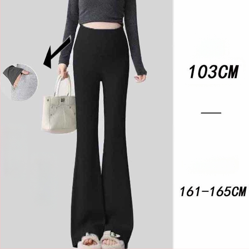 Παντελόνια εγκυμοσύνης σε κορεατικό στιλ, υψηλή μέση, μικροελαστικότητα, γραμμή Bell-Bottom για διαμόρφωση ποδιών, ύφασμα μίξης πολυεστέρα-βισκόζη (50–70% πολυεστέρα, <30% βισκόζη)