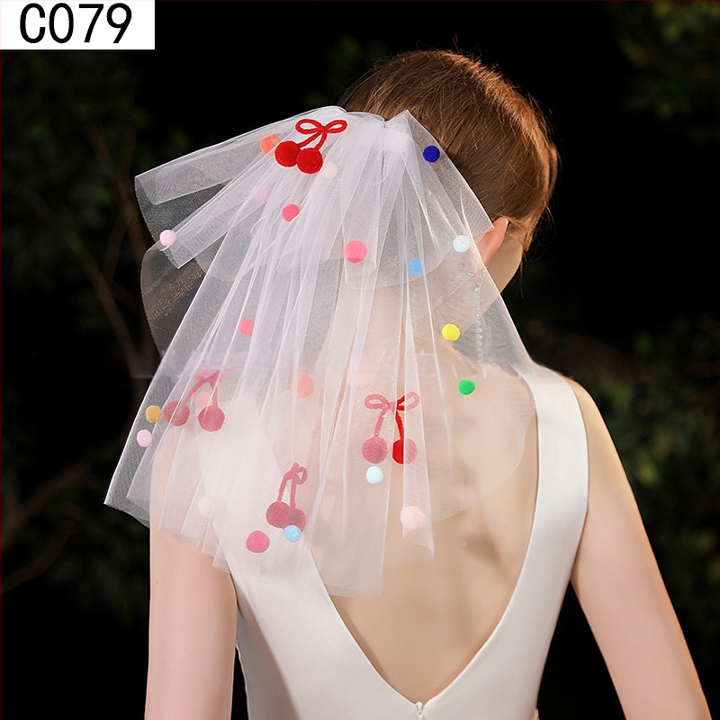 Αξεσουάρ κεφαλής από διχτυωτό ύφασμα με φιόγκο, γλυκό γυναικείο στυλ, μοτίβο, κατάλληλο για γάμο και δώρα γενεθλίων