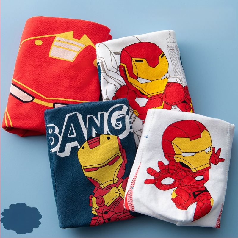 Chiloți pentru copii din bumbac cu imprimeu animație, 95% bumbac + 5% elastan, pentru copii peste 8 ani