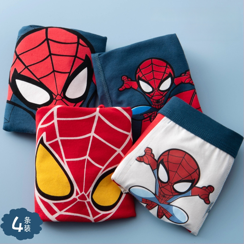 Chiloți pentru copii din bumbac cu imprimeu animație, 95% bumbac + 5% elastan, pentru copii peste 8 ani