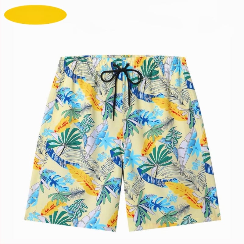 Muške plažne šorceve, opušten kroj, otisak, poliester 90–95%, 150 g