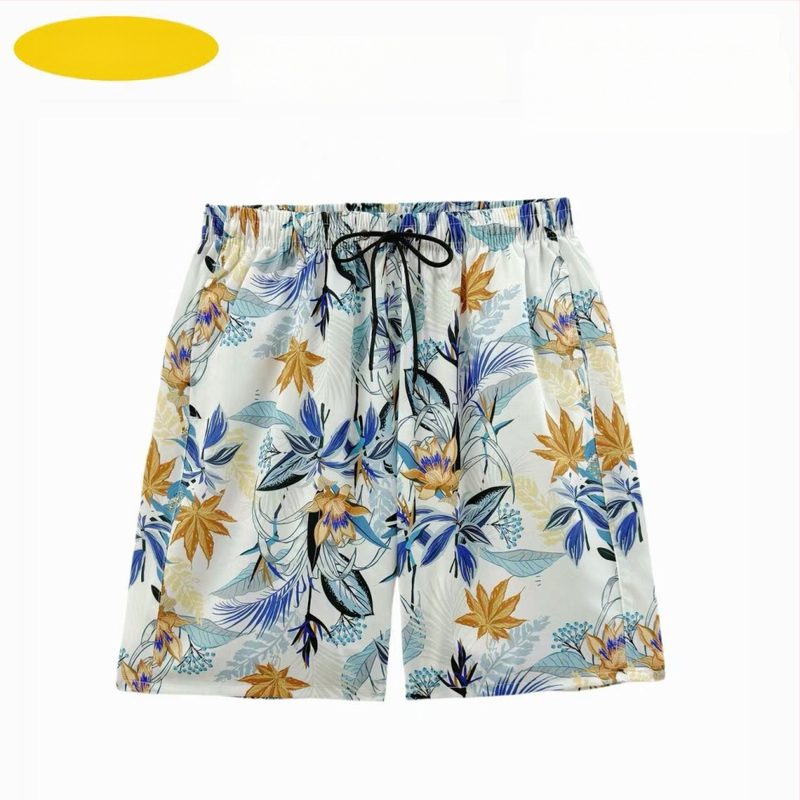 Muške plažne šorceve, opušten kroj, otisak, poliester 90–95%, 150 g