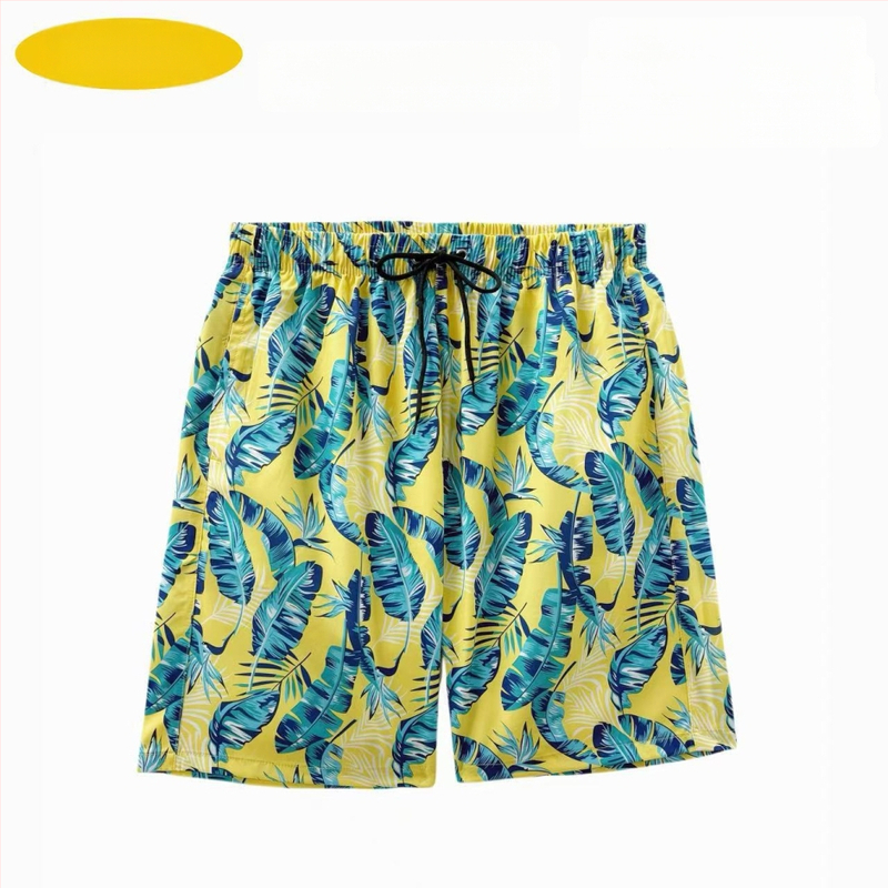 Muške plažne šorceve, opušten kroj, otisak, poliester 90–95%, 150 g