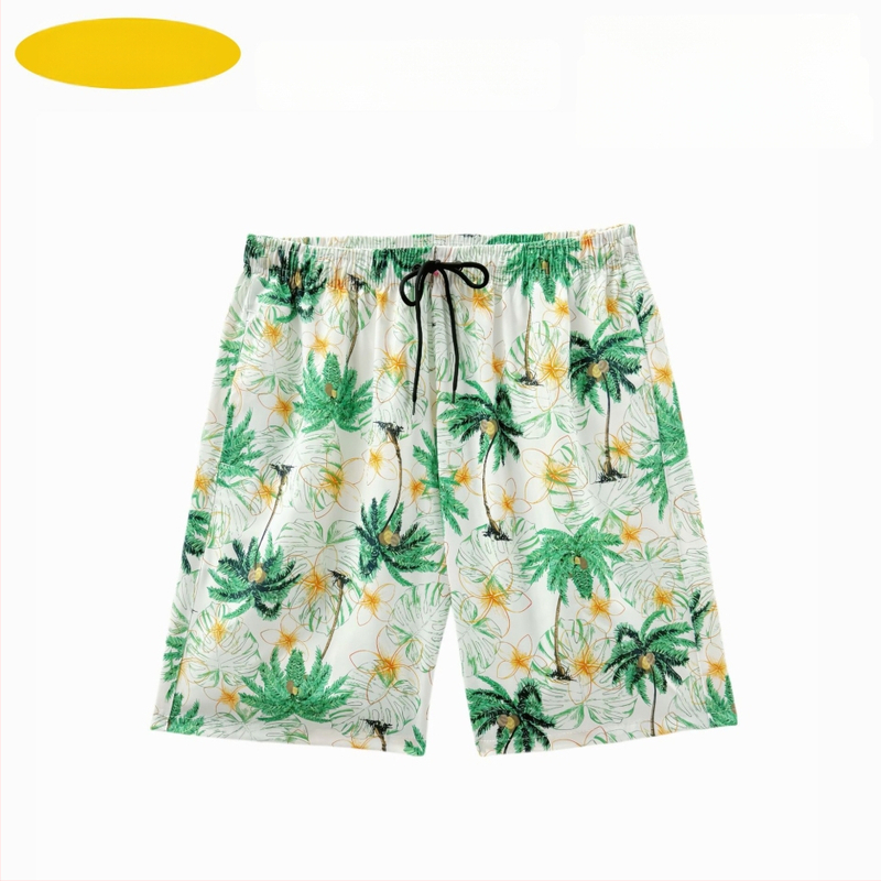 Muške plažne šorceve, opušten kroj, otisak, poliester 90–95%, 150 g