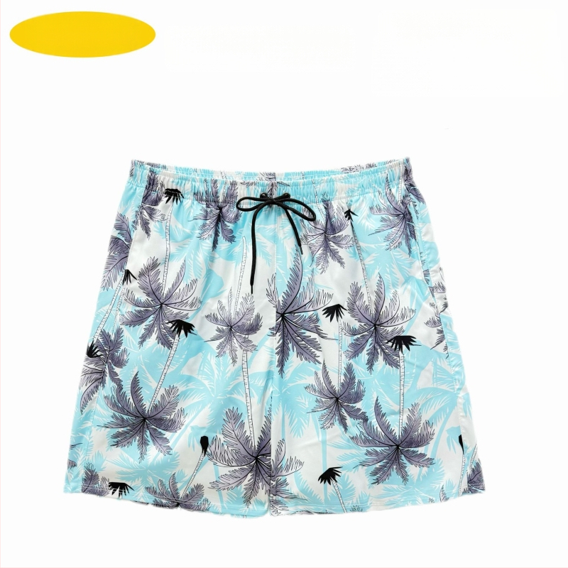 Muške plažne šorceve, opušten kroj, otisak, poliester 90–95%, 150 g