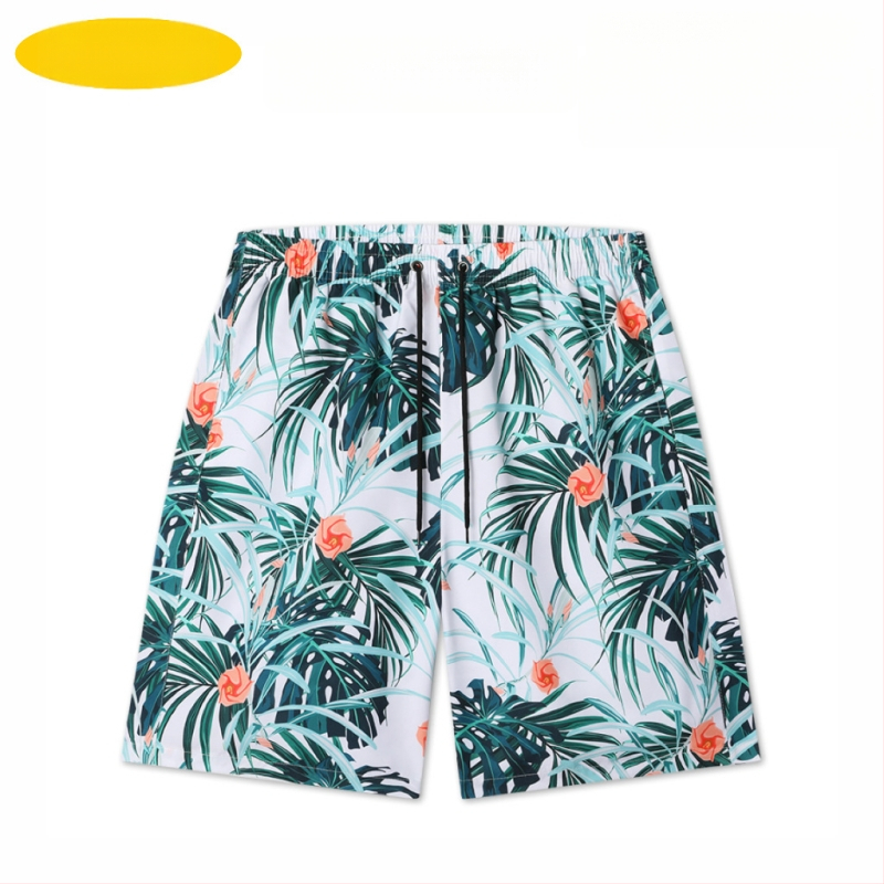 Muške plažne šorceve, opušten kroj, otisak, poliester 90–95%, 150 g