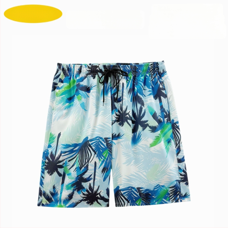 Muške plažne šorceve, opušten kroj, otisak, poliester 90–95%, 150 g