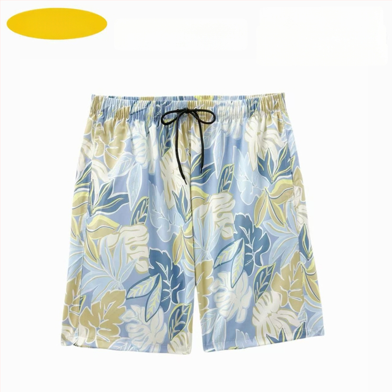 Muške plažne šorceve, opušten kroj, otisak, poliester 90–95%, 150 g