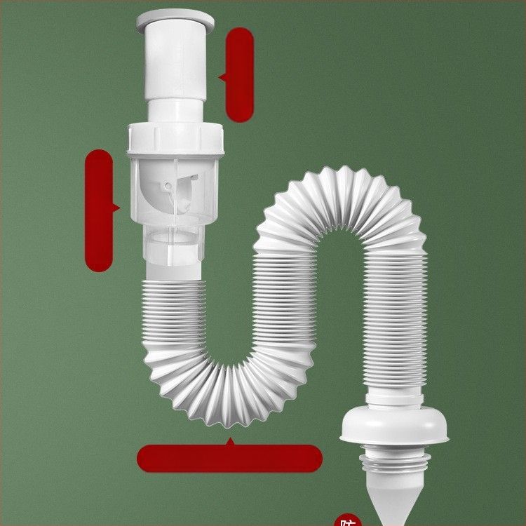 Odtok pre umývadlo s proti zápachu – PVC, model WD-XS171-20, menovitý tlak 1, prevádzková teplota 60°C, priama montáž