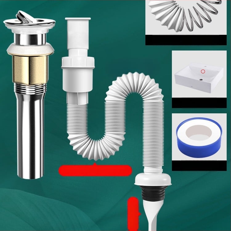 Odtok pre umývadlo s proti zápachu – PVC, model WD-XS171-20, menovitý tlak 1, prevádzková teplota 60°C, priama montáž
