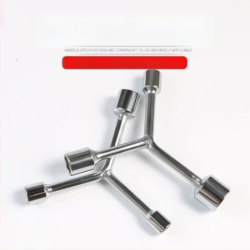 Three-Prong Socket Wrench, Extended Y-Type, Multi-Functional Triangle Socket, High-Carbon Steel for Motorcycle Tire Repair