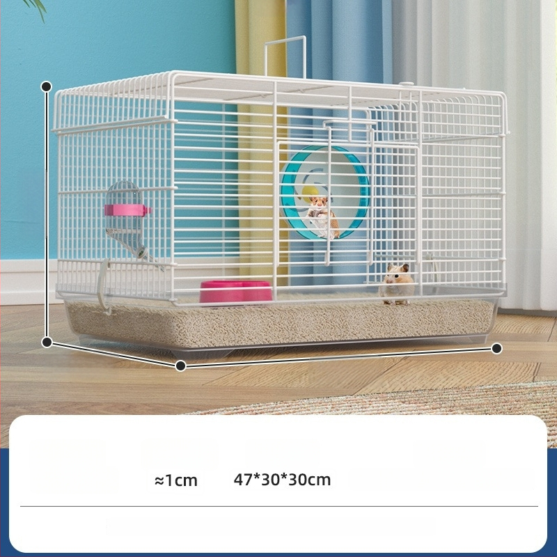 Клетка за хамстери с разглобяем разделител – метална, стил на вила, модулен комплект