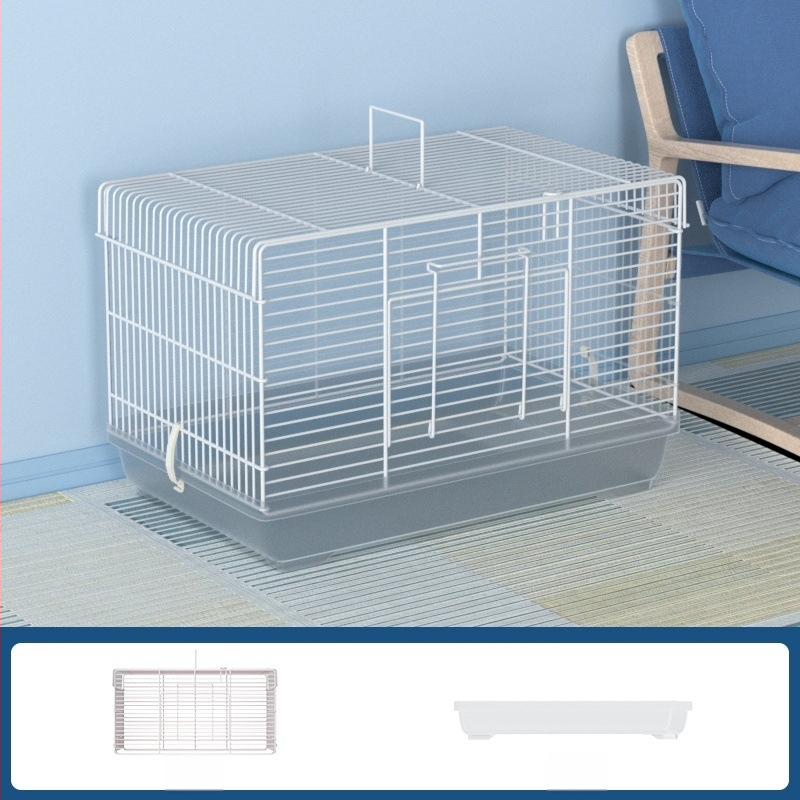 Клетка за хамстери с разглобяем разделител – метална, стил на вила, модулен комплект