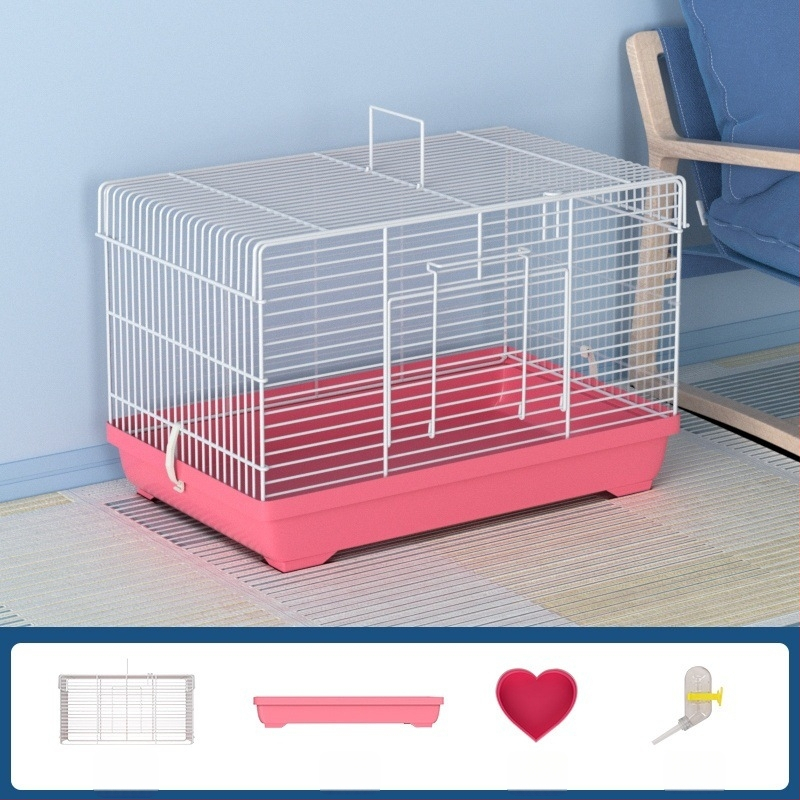 Клетка за хамстери с разглобяем разделител – метална, стил на вила, модулен комплект