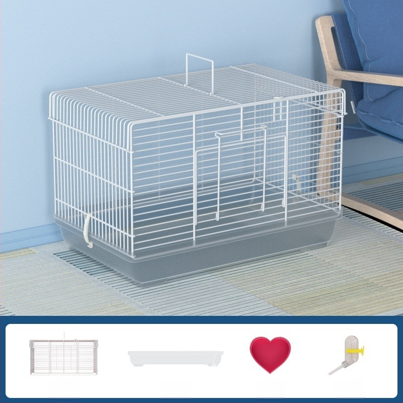 Клетка за хамстери с разглобяем разделител – метална, стил на вила, модулен комплект