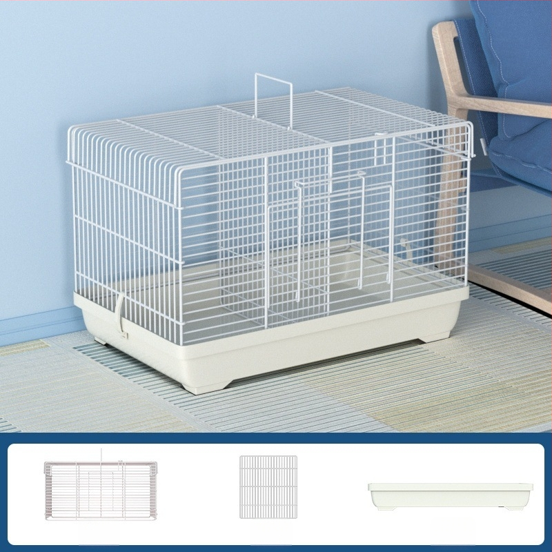 Клетка за хамстери с разглобяем разделител – метална, стил на вила, модулен комплект