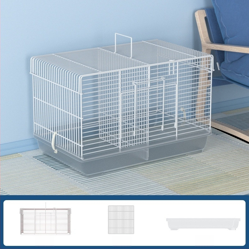 Клетка за хамстери с разглобяем разделител – метална, стил на вила, модулен комплект