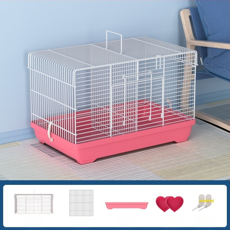 Клетка за хамстери с разглобяем разделител – метална, стил на вила, модулен комплект