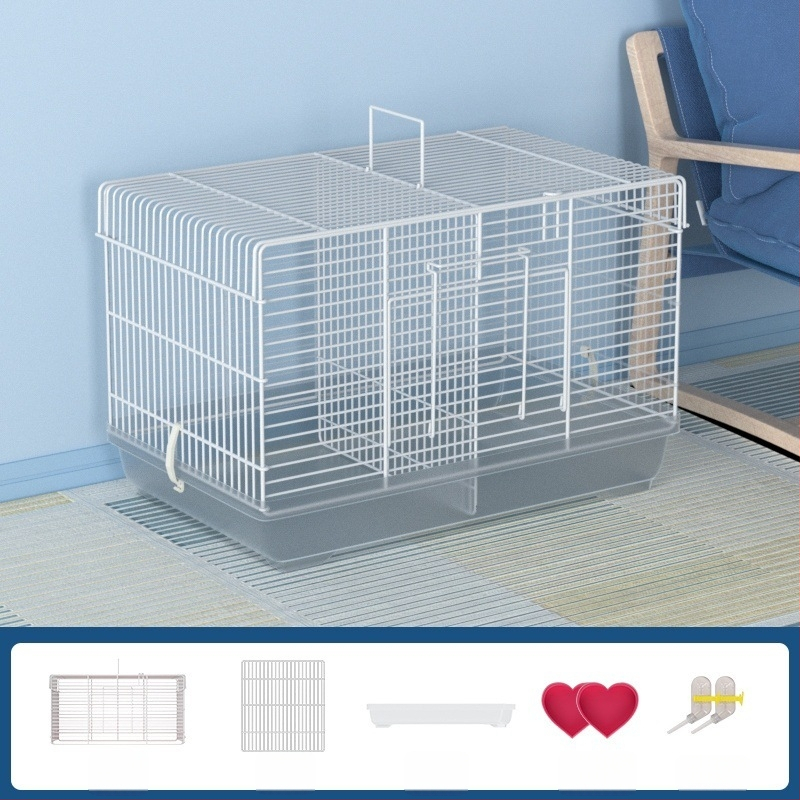 Клетка за хамстери с разглобяем разделител – метална, стил на вила, модулен комплект