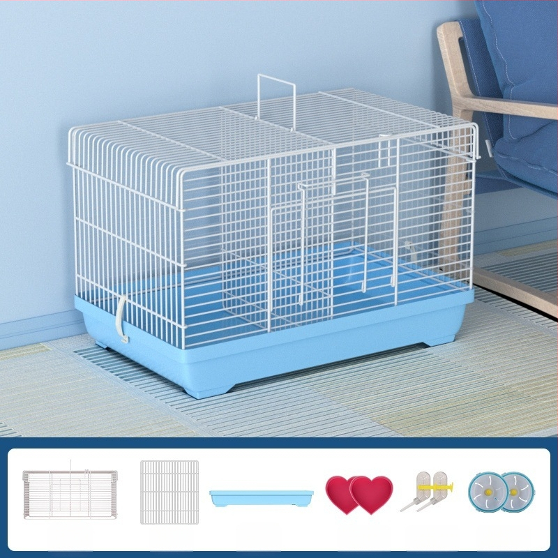 Клетка за хамстери с разглобяем разделител – метална, стил на вила, модулен комплект