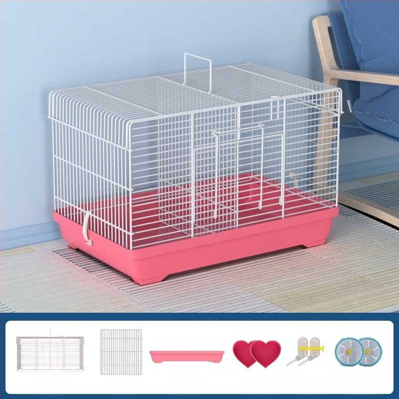 Клетка за хамстери с разглобяем разделител – метална, стил на вила, модулен комплект