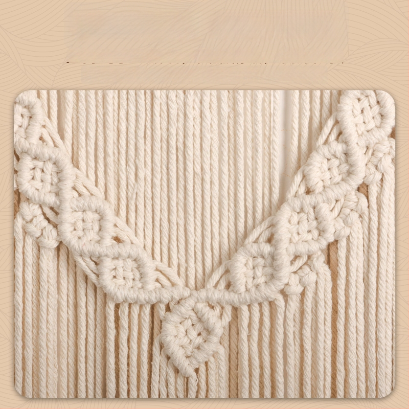 Μποέμικο βαμβακερό ταπετσαρία τοίχου, χειροποίητο, τετράγωνο, ριγέ σχέδιο