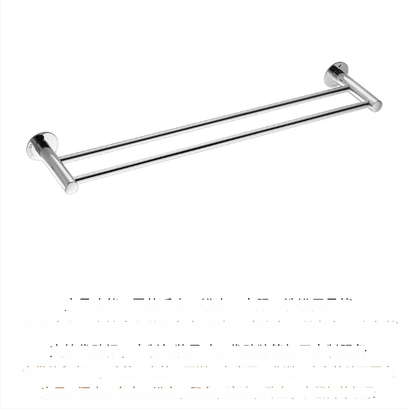 304 rozsdamentes acél törölközőtartó, falra szerelhető, egylábu vagy kettős rúddal, polírozott felület, 2 rétegű tárolás
