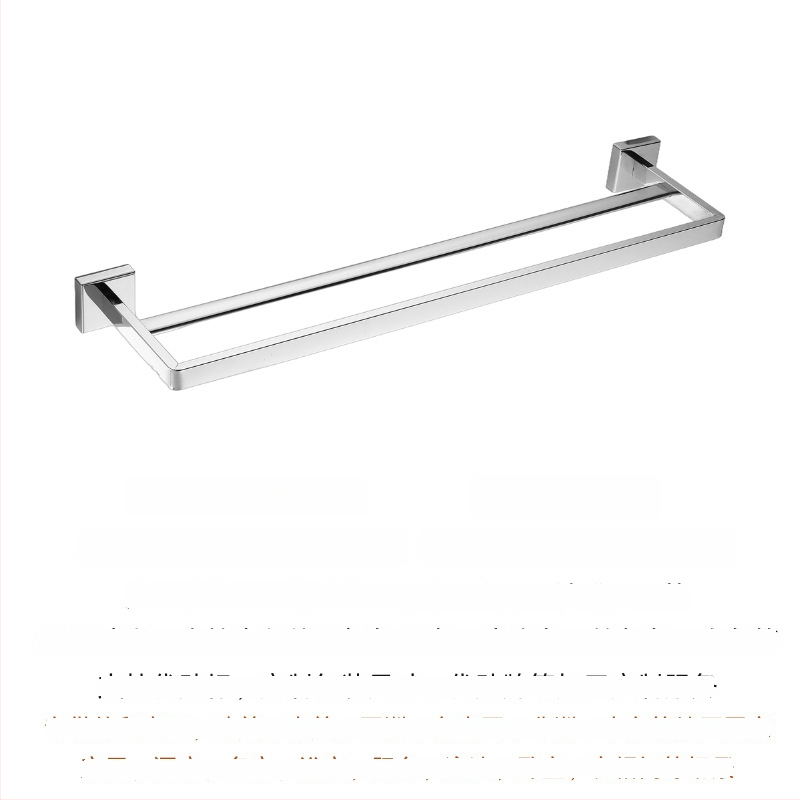 304 rozsdamentes acél törölközőtartó, falra szerelhető, egylábu vagy kettős rúddal, polírozott felület, 2 rétegű tárolás
