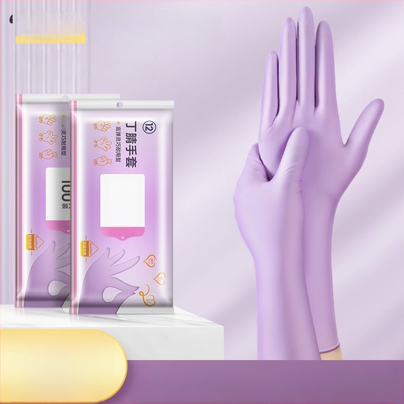 Γάντια μιας χρήσης για πλύσιμο πιάτων - λατέξ, κανονικό πάχος, μήκος 28 εκ, μάρκα Qiaofeng