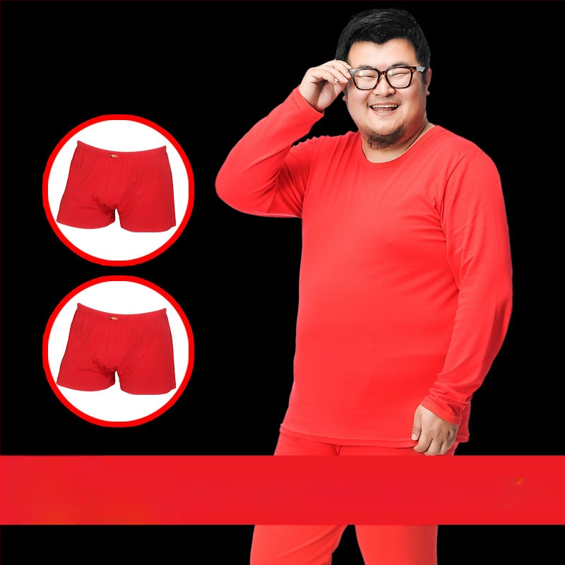 Set de lenjerie termică pentru bărbați, 100% bumbac — călduros pulover cu guler rotund, mâneci lungi și pantaloni, țesătură de greutate medie 181–200 g/m2
